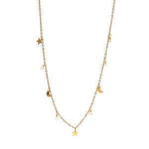 Accessories: Necklace, pure steel, with stars