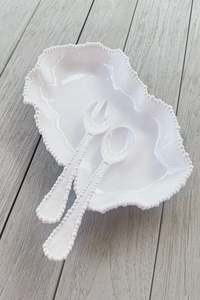 Melamine pearl long serving dish