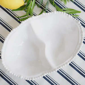 Home Gifts: Melamine pearl double serving bowl