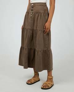 Coco denim maxi skirt