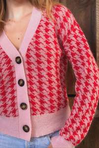 Houndstooth Cardi