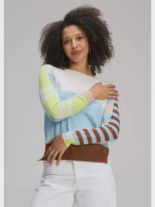 Knitwear Cardis: Colour block jumper
