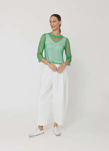 Arrow mesh top, 3/4 sleeve