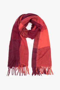 Accessories: Mulled wine checked scarf