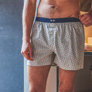 Mens Cotton Boxer Shorts - Green Jungle