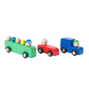 Activity Toys: Set of Wooden Cars & Bus