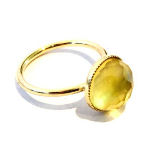 Pom Crystal Ring Yellow