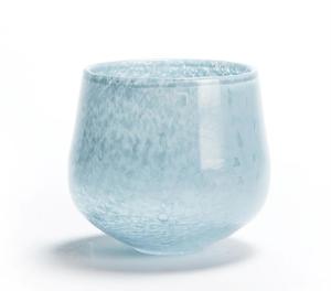 By Designer Glassware: Clovis Vase XS - Pastel Blue