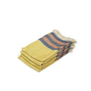 Gifts Under 100: The Belgian Linen Tea Towel/Hand Towel - Red Earth Stripe
