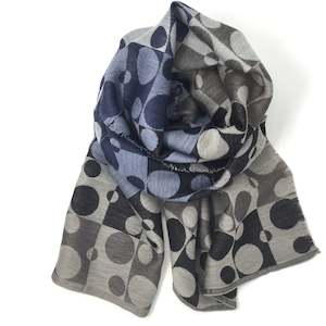 By Designer Scarves: Fine Wool Silk Scarf Lune