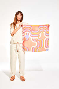 By Designer Scarves: Nèbuleuse Peach Scarf