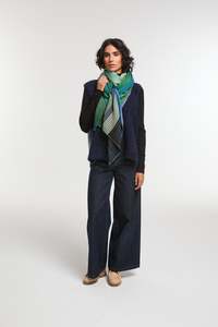 By Designer Scarves: Green Vibrant Scarf