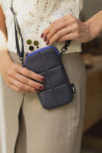 Crossbody Bags: Luce Puffy Phone Pouch - Night Blue