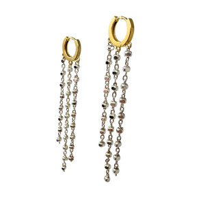 Cassy Earrings Silver & Gold