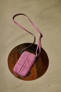 Puffy Phone Pouch Pale Pansy