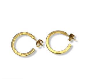 La Cala 'M' Hoop Earrings - Gold