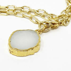 Designer Jewellery: Baby Kurt Necklace/ Wrap Bracelet White Agate
