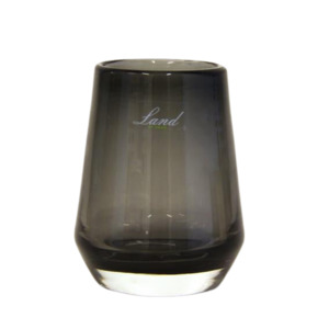 By Designer Glassware: Clementine Tealight Holder - Smoke