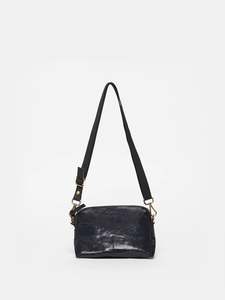 Mini Linen Shoulder Bag - Deep Navy