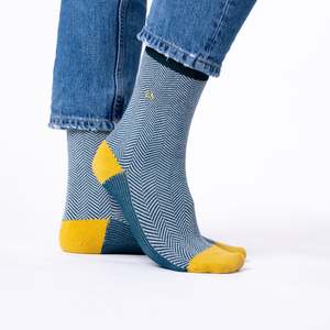 Herringbone Socks - Emerald