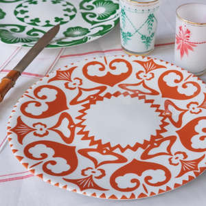 Ishan Orange Large Plate