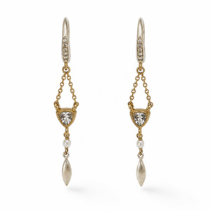 Heritage Bo Lounge Pearl Earrings Gold & Silver