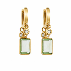 All Stock Collection: Lauren Amethyste Verte Hoop Earrings