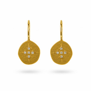 All Stock Collection: Cross Small Medallion Earrings
