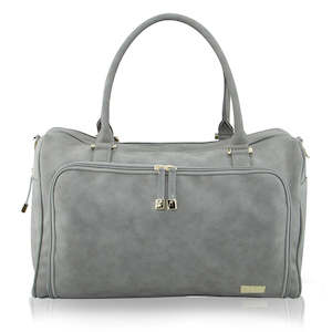 Isoki: Double Zip Satchel Nappy Bag - Stone