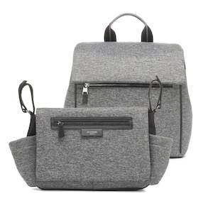 Storksak: St James Nappy Bag (Grey Scuba) + Stroller Organiser Bundle