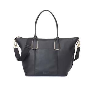 Babymel: Roxy Nappy Bag with Vegan Faux Leather - Black