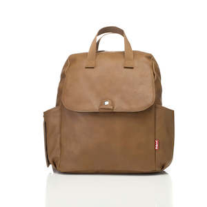 Babymel: Robyn Convertible Nappy Bag - Faux Leather Tan