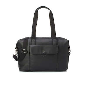 Babymel: Stef Nappy Bag with Vegan Faux Leather - Black