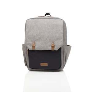 Babymel: George Backpack Nappy Bag - Black/Grey