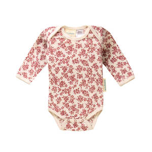 Woolbabe: Long Sleeve Bodysuit - Rose Manuka (3-6mths)