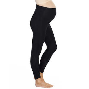 Angel Maternity: Cotton Maternity Leggings - Black (XS)