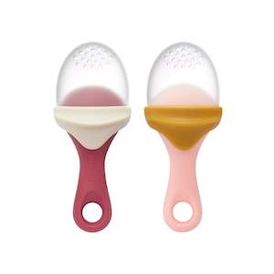 Boon: PULP Silicone Feeder 2pk - Pink/Coral