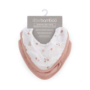 Muslin Bib 2pk - Dusty Rose