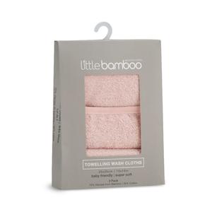 Towelling Wash Cloth 3pk - Dusty Rose (Damaged Packaging)