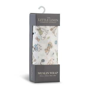Little Linen: Muslin Wrap 1pk - Barklife Dog (Print issue)