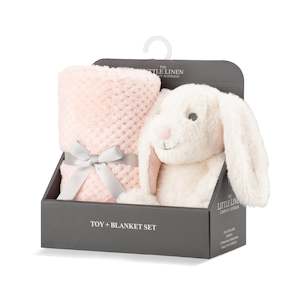 Little Linen: Plush Toy & Blanket - Snow Bunny