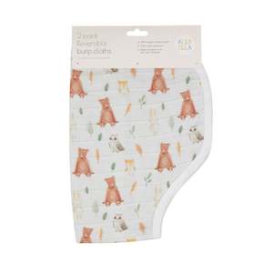 Burp Cloth 2pk - Forest Friends
