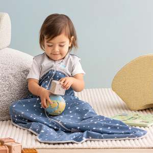 Love To Dream: Sleep Bag Organic Lite 0.2 TOG - Stellar Denim (6-18mths)