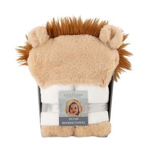 New: Plush Hooded Towel - Savanna Lion