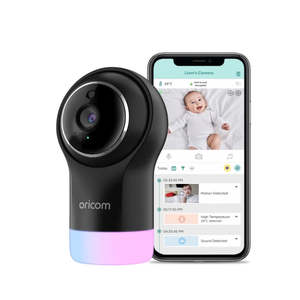 New: Black Smart HD Video Baby Monitor with Motorised Camera