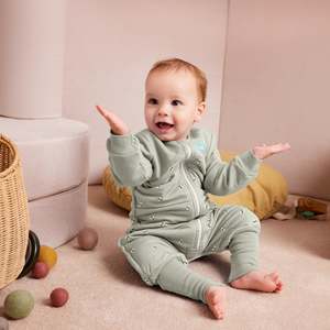 Sleep Suit Warm 2.5 TOG - Bees Olive
