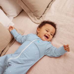 Sleep Suit Organic Long Sleeve 1.0 TOG - Powder Blue Twinkle