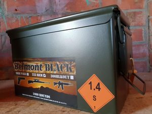 Belmont Black: Belmont Black .223 Rem 62GR SP OFC (1000 Rounds)
