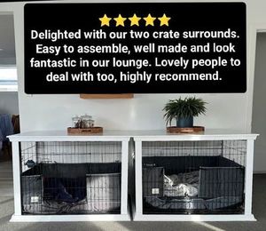Crate and Surround Combo Beloved Pet Furniture: L Crate & Crate Surround combination