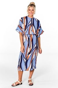 Products: Venice Short Sleeve Midi Dress. size 8 only Occasion Dresses Bel Vestito New Zealand